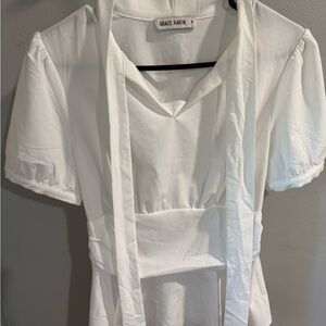 Grace Karin White Blouse